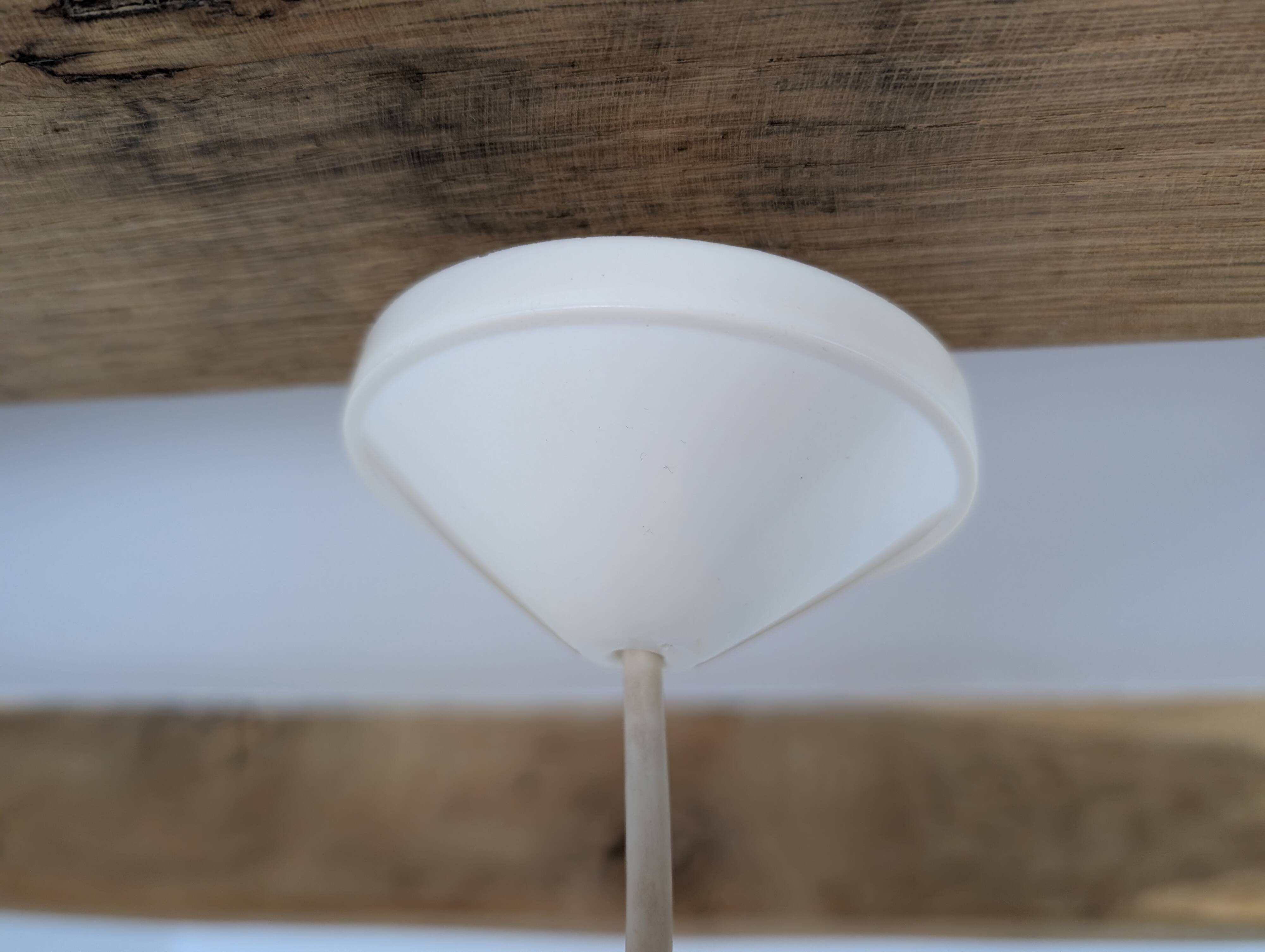 Pair of opaline pendant lights