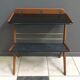 Table d'appoint en verre opaxit noir dans le style danois