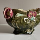 Barbotine planter - Art Nouveau
