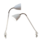 Pair of large modular scandinavian design wall lights from the 1950s.