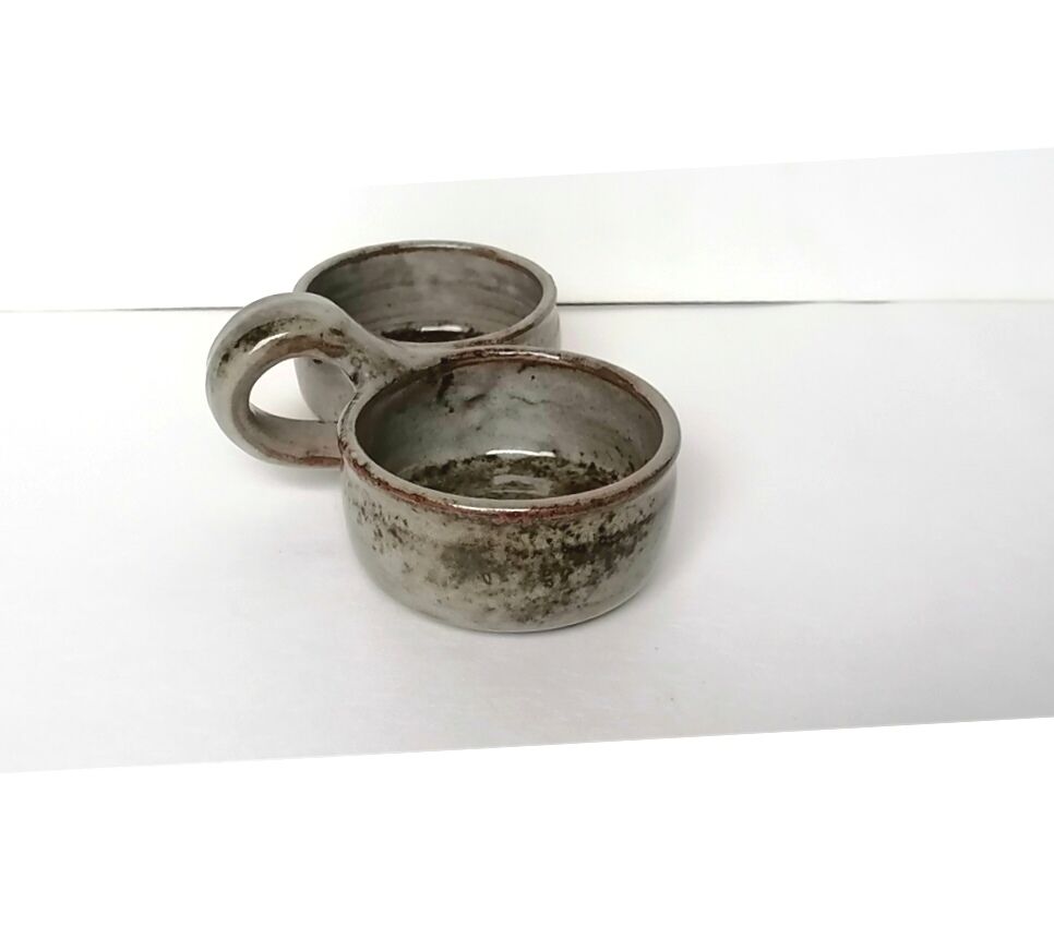 Servant condiments signed ATCH Thierry and Chantal Robert in Sandstone of Loir Poncé