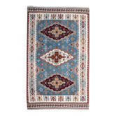 Antique Serbian Rug, Handmade Carpet Vintage Kilim, Geometric Oriental Rug