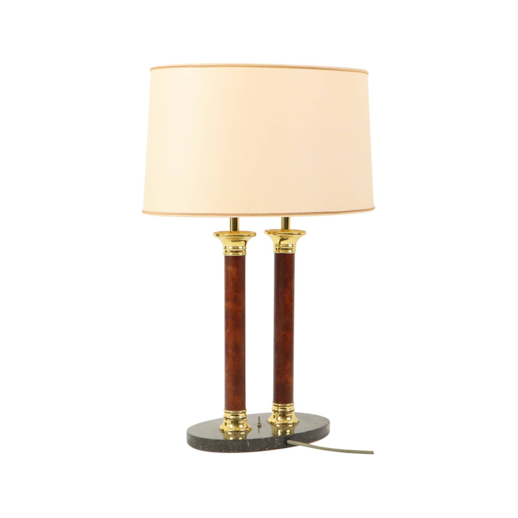 Lampe de table vintage Lusterie Deknudt de style Hollywood Regency
