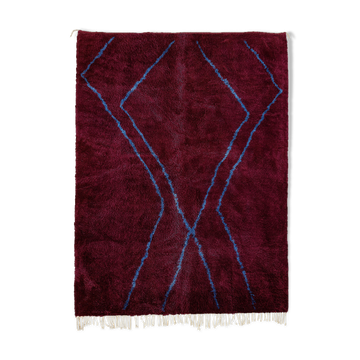 Tapis marocain rouge foncé 240x150cm