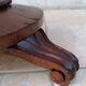 Art Nouveau side table in walnut and marble