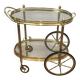 Oval Brass Rolling Table from Maison Baguès