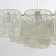 Very large square chandelier J.T. Kalmar with frosted glass panels, Austria, 1960s.