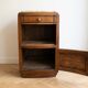 Antique Art Deco bedside table in wood and marble