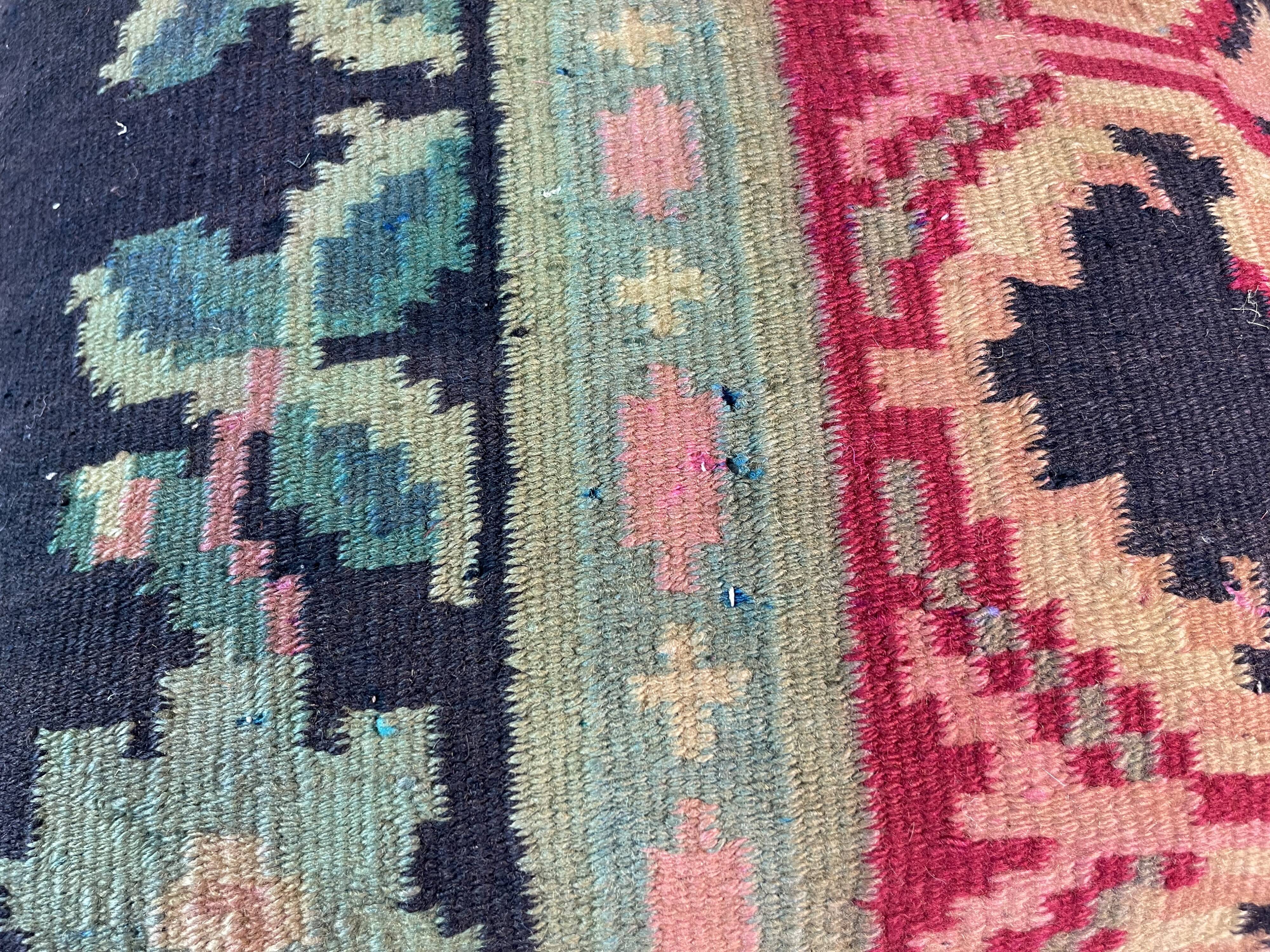 Vintage turkish kilim cushion cover , 40 x 40 cm