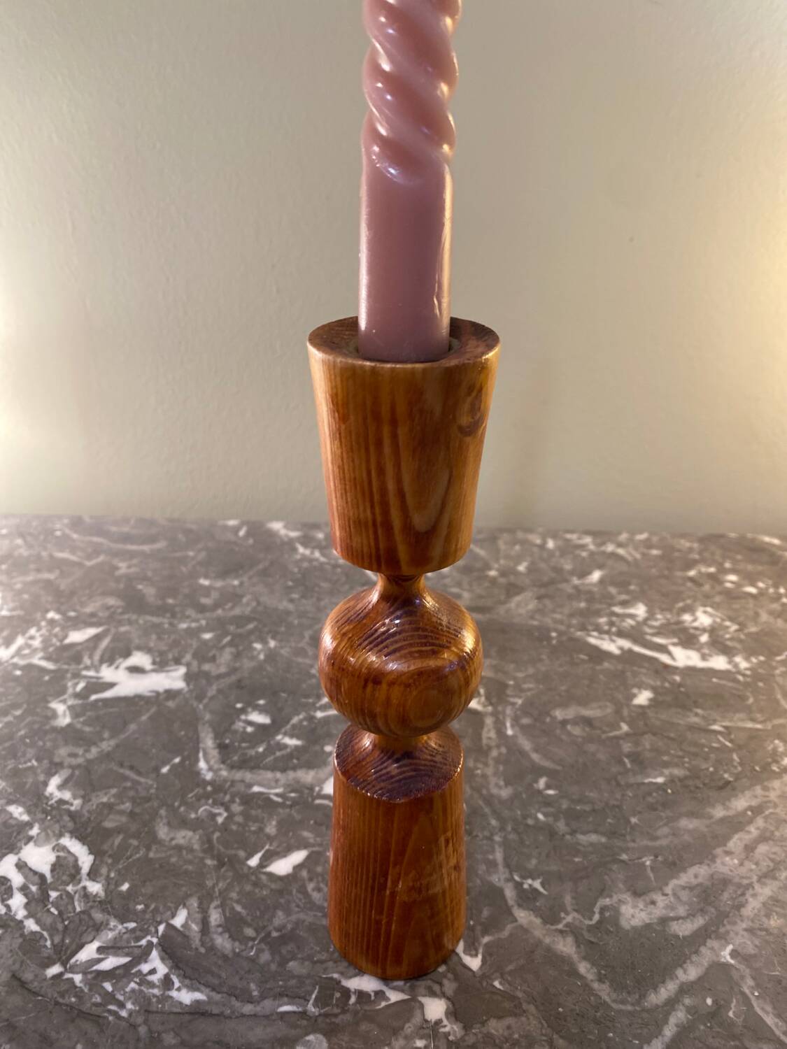 Wooden candle holder