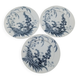 3 Assiettes plates Brown Westhead Moore field flowers