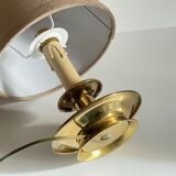 Solid brass and velvet candle holder lamp