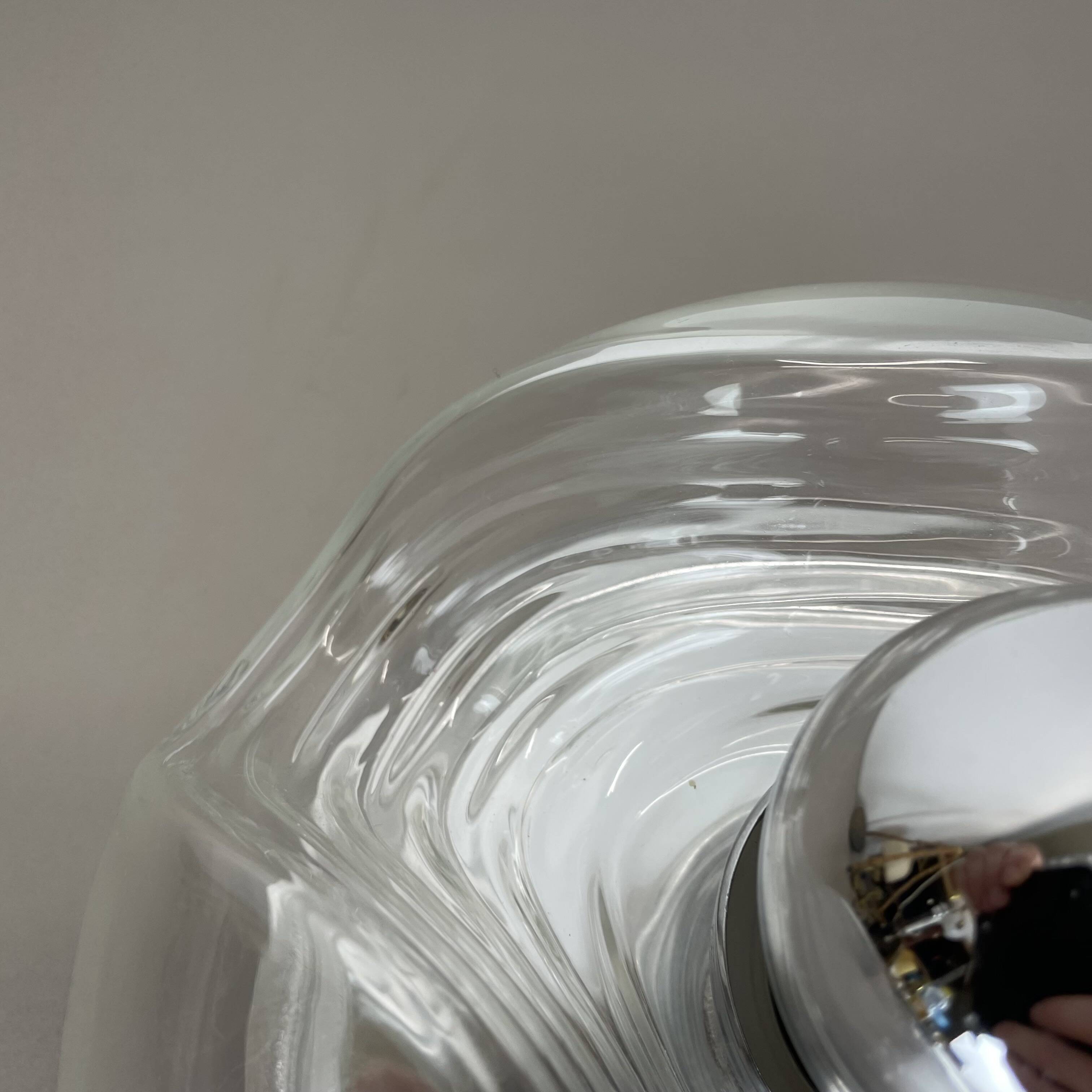 22cm "Wave" Wall Ceiling Light by Koch and Lowy, Peill & Putzler, Germany