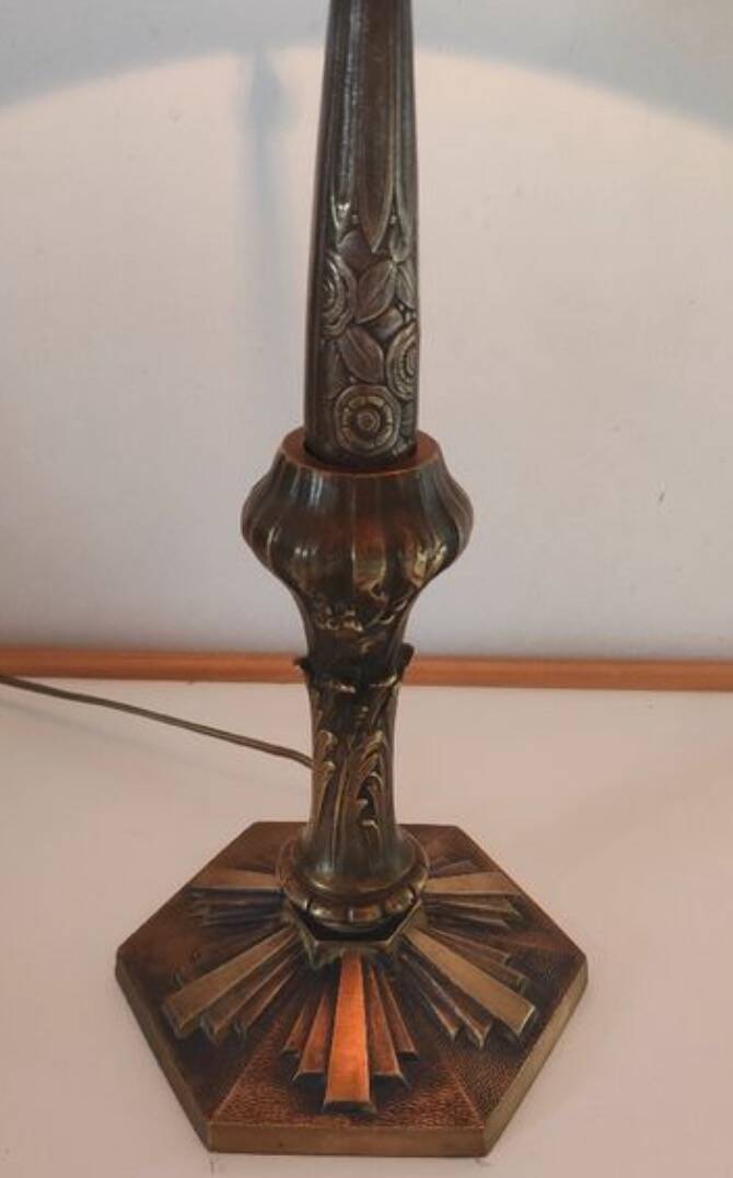 Art Nouveau lamp 1950 signed Paris Stars