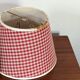 Pair of red gingham lampshades from the 60s