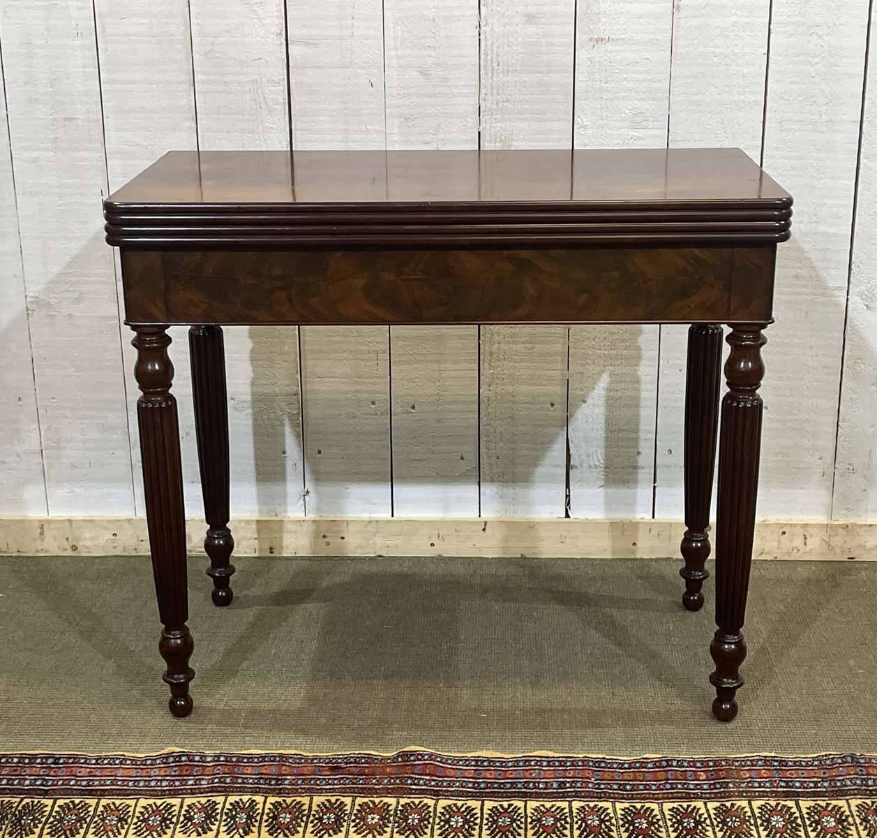 Louis Philippe 19th-century gaming table in mahogany.