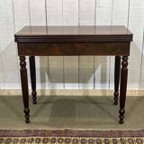 Louis Philippe 19th-century gaming table in mahogany.