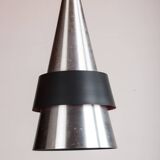 Large Danish Aluminum pendant light, Corona model by Jo Hammerborg for Fog & Mørup 1960.
