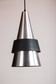 Large Danish Aluminum pendant light, Corona model by Jo Hammerborg for Fog & Mørup 1960.