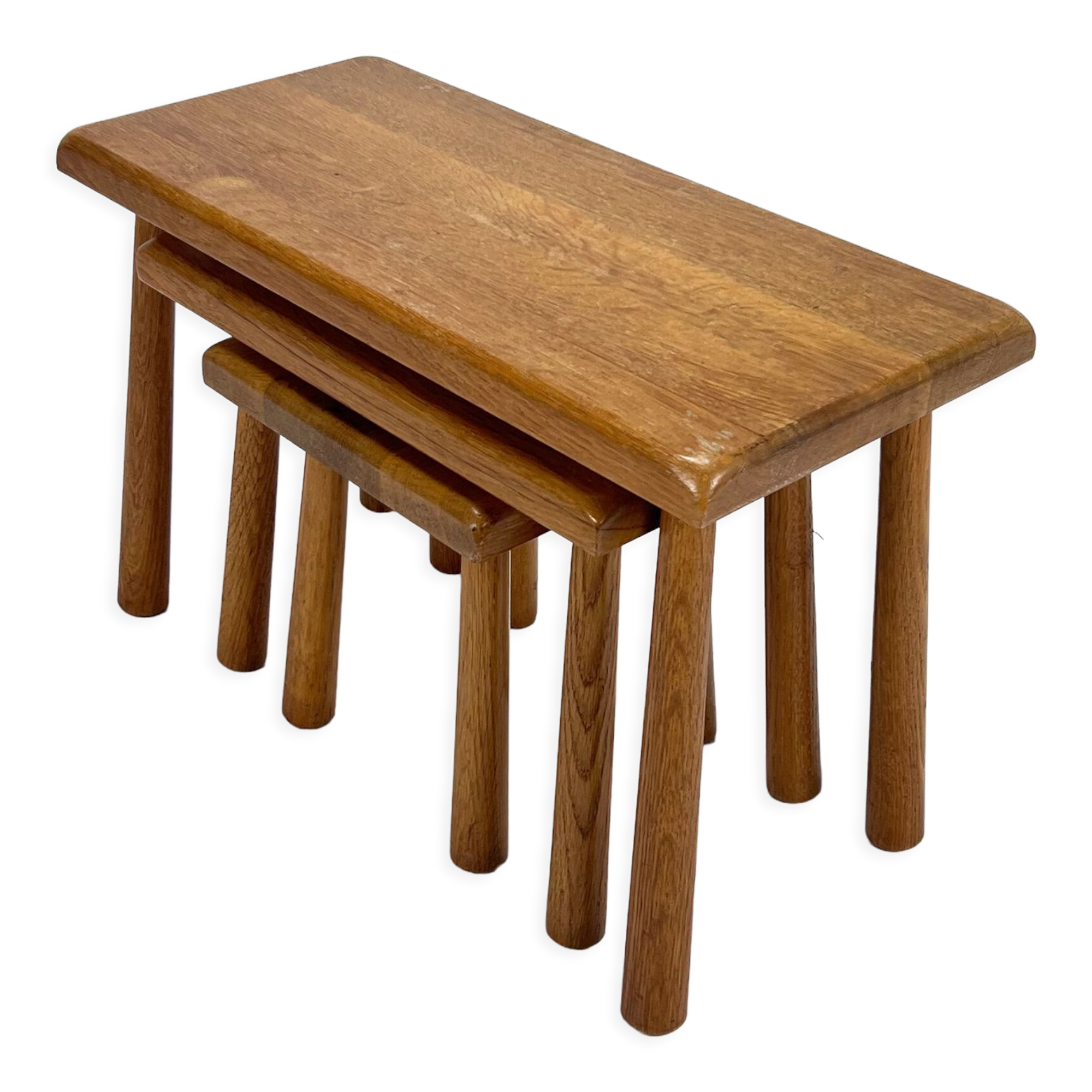 Modernist oak nesting tables, 1960s