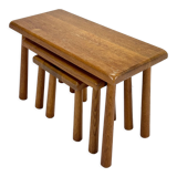 Modernist oak nesting tables, 1960s