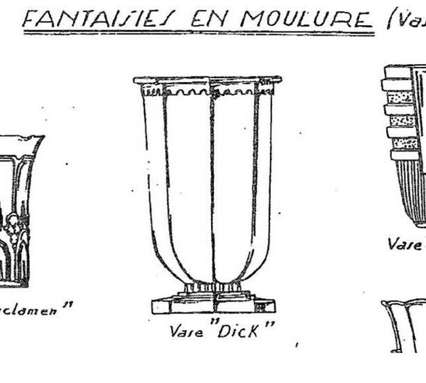 Large art deco vase in amethyst glass from luxval - val saint lambert