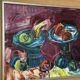 Original mid-century European oil on canvas – “Still Life” by Roy – dated 1969 – vintage & framed – 75 × 64 cm (29.5" × 25.2")