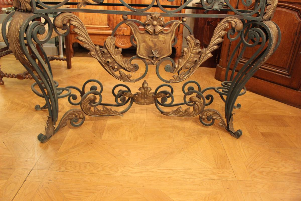 Large console wrought iron of 1900 era