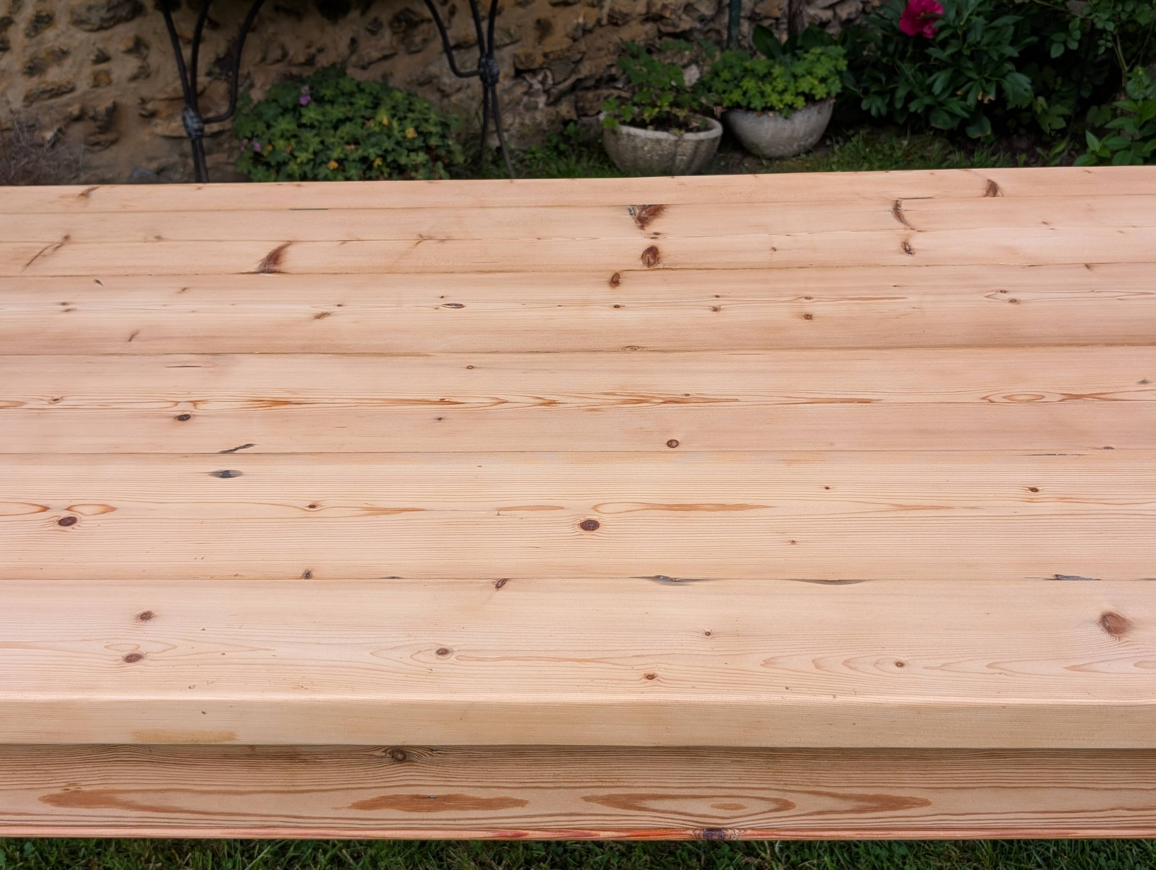 Campaign table in pine