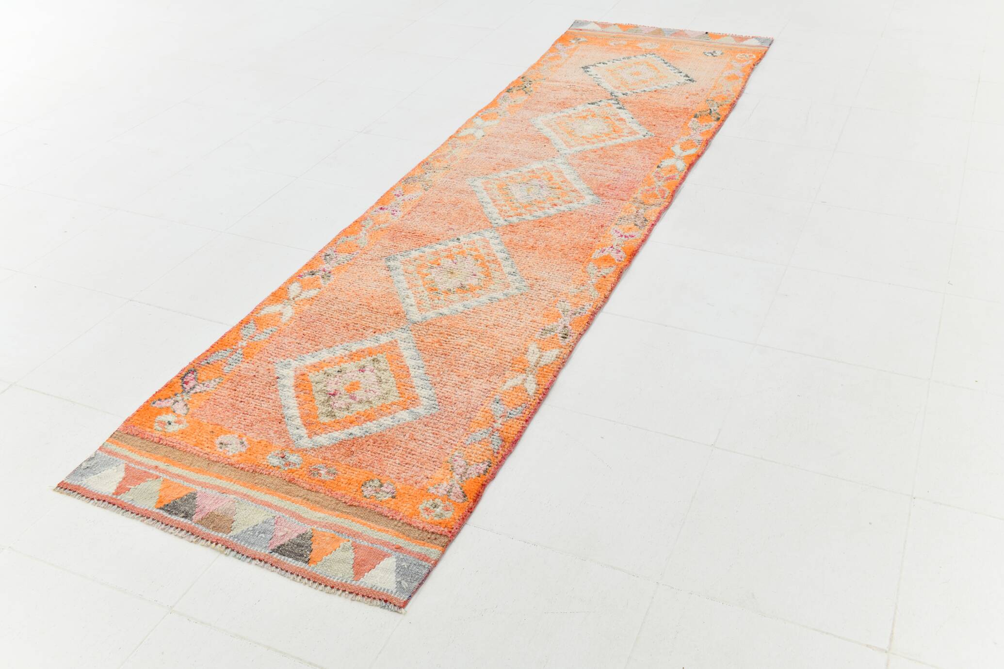3x11 Pale Orange Turkish Vintage Runner, 86x327