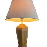 Mid Century Scandinavian pine table lamp 70's design minimalist