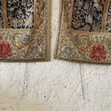 Pair of tapestries style greenery of Aubusson, twentieth century