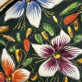 Ceramic and enamel dish with floral decoration by Hubert Béquet