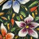 Ceramic and enamel dish with floral decoration by Hubert Béquet