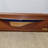Model boat wall frame, half-hull Endeavour 1934