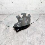 Unique Sculptural Black Bear Coffee Table, 1970s
