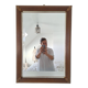 Miroir rectangle doré et bois