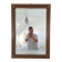 Miroir rectangle doré et bois
