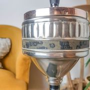 Vintage standing ashtray with tablet and 50s magazine door