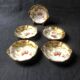 Five Antique Limoges Porcelain Berry Plates: Hand-Painted Gilbert, Gilded