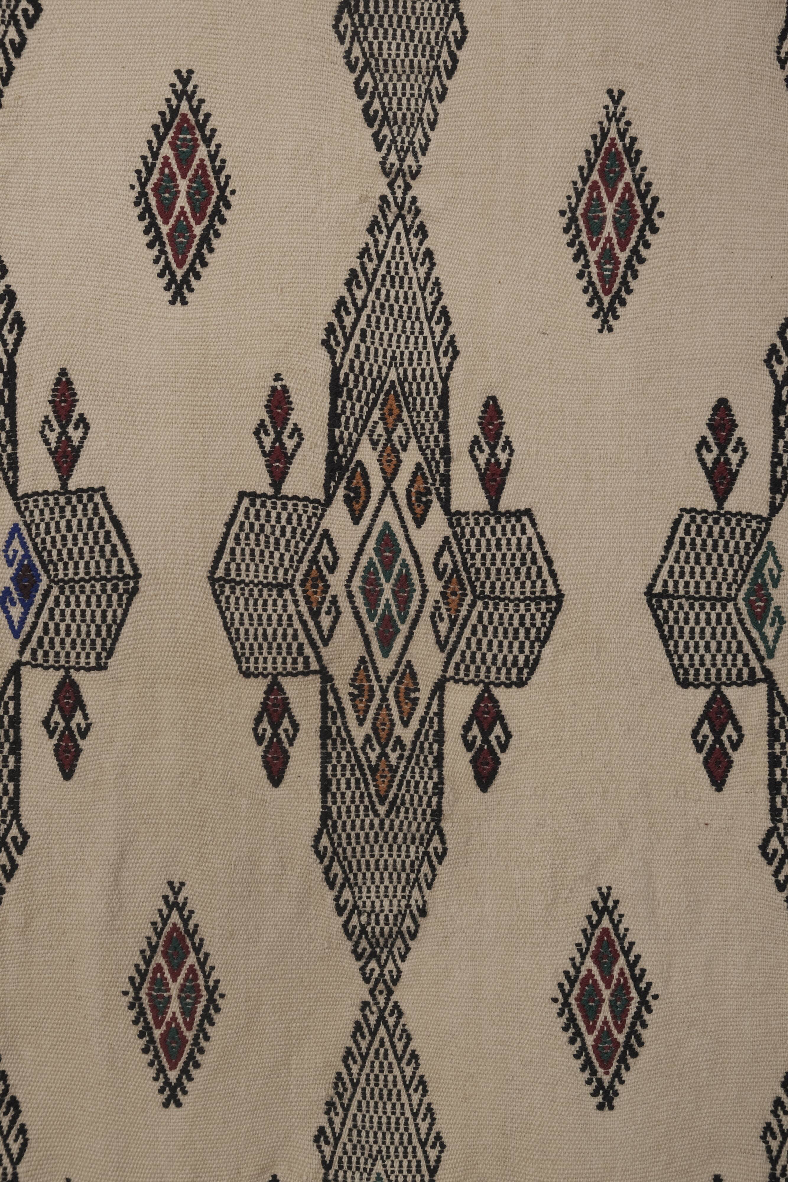 Handwoven Floral Pattern Needlepoint Kids Kilim Rug, Wall Hanging Decor