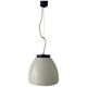 Suspension du milieu du siècle en verre blanc avec dessus bleu foncé, années 1960, Italie