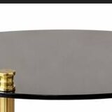 Table desserte laiton et verre-roulettes — style Art Déco