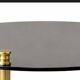 Brass and glass serving table with wheels — Art Deco style