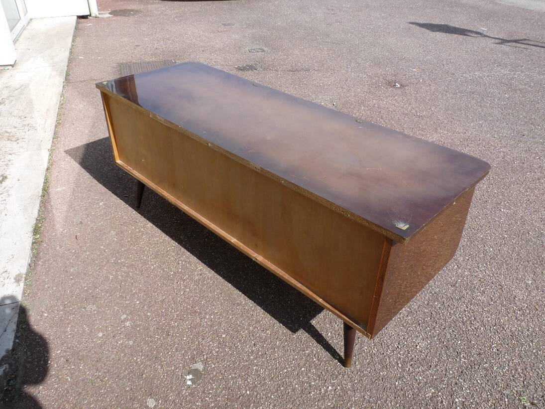 Small vintage sideboard + 2 bedside table - wood compass leg