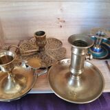 Set of 4 cellar rat candle holders