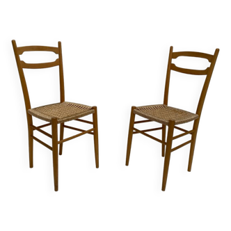 Paire de deux chaises italiennes