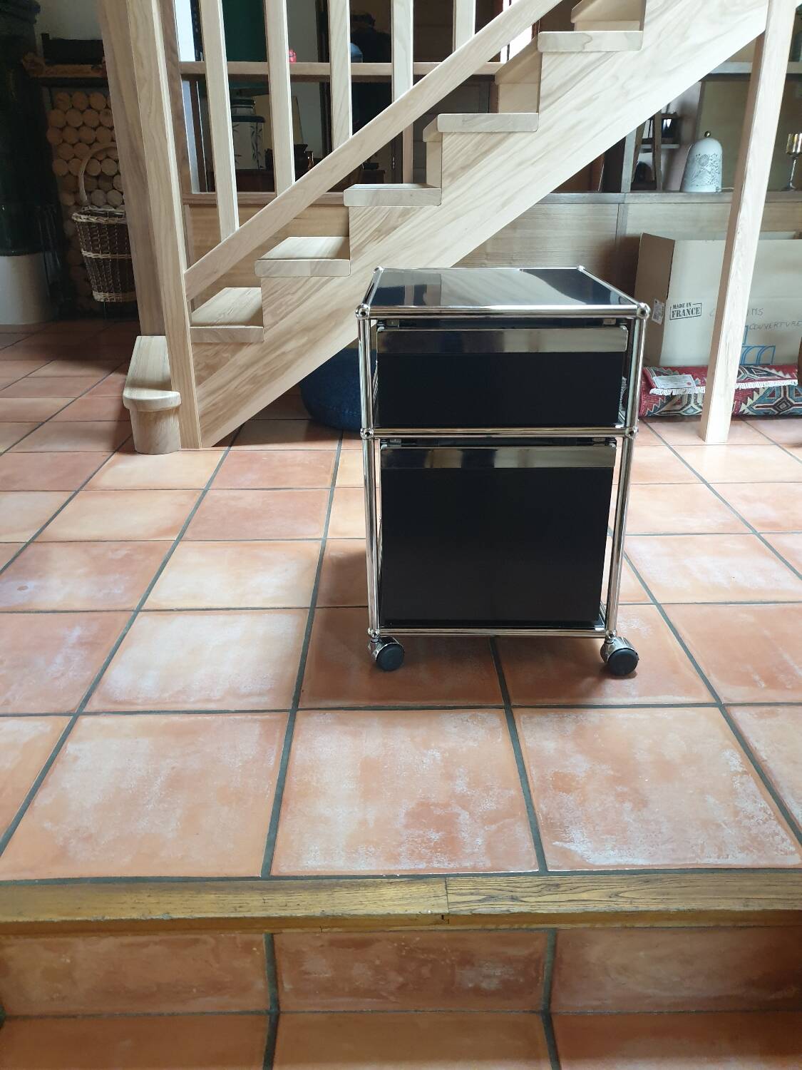 USM Haller cabinet on wheels