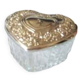 Crystal and silver box