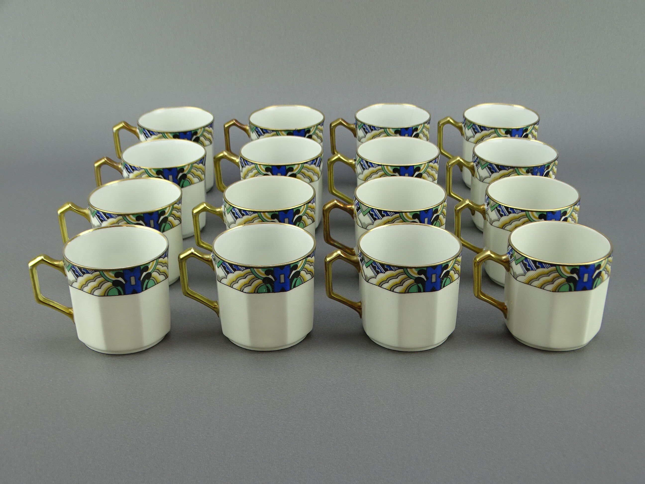 Vintage Limoges porcelain coffee service Atelier Descotte. Redrink . Barranger
